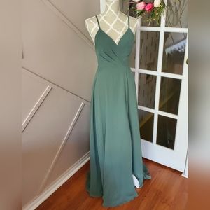 Azazie Bridesmaid Dress - Eucalyptus greenSize: A0